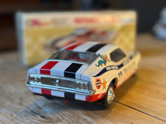 RUSHER Mach 1 Mustang BUMP N' GO Tin Toy